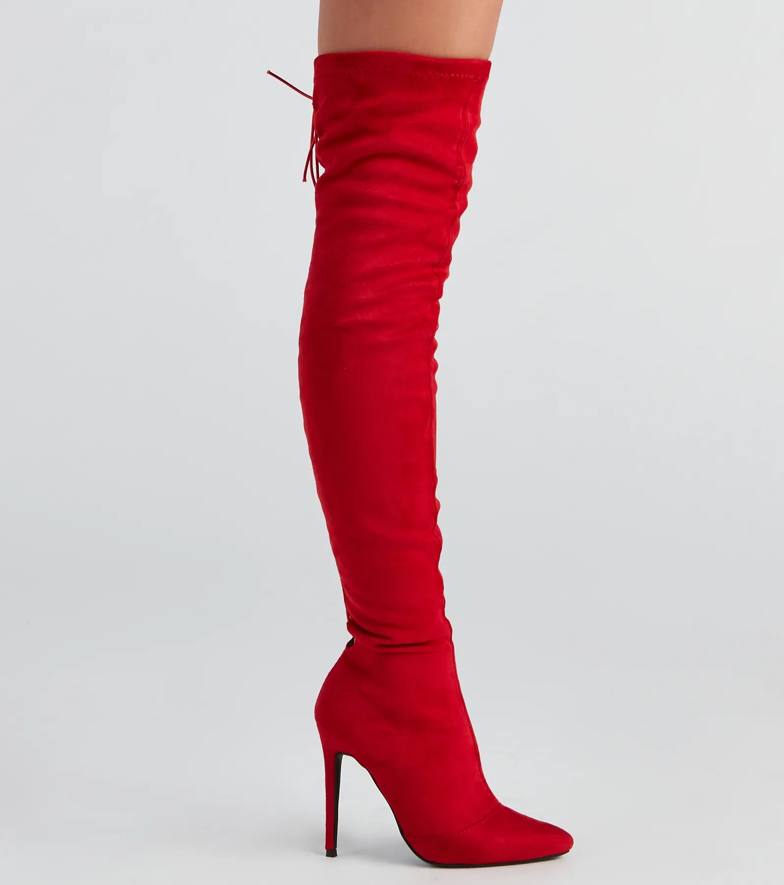Sultry Lace-Up Thigh-High Boots - Image 4