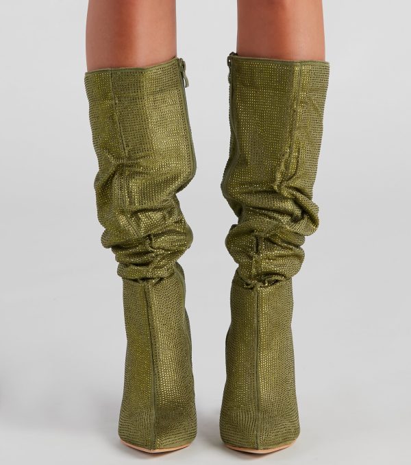 Shimmer Slouch Stiletto Boots - Image 2