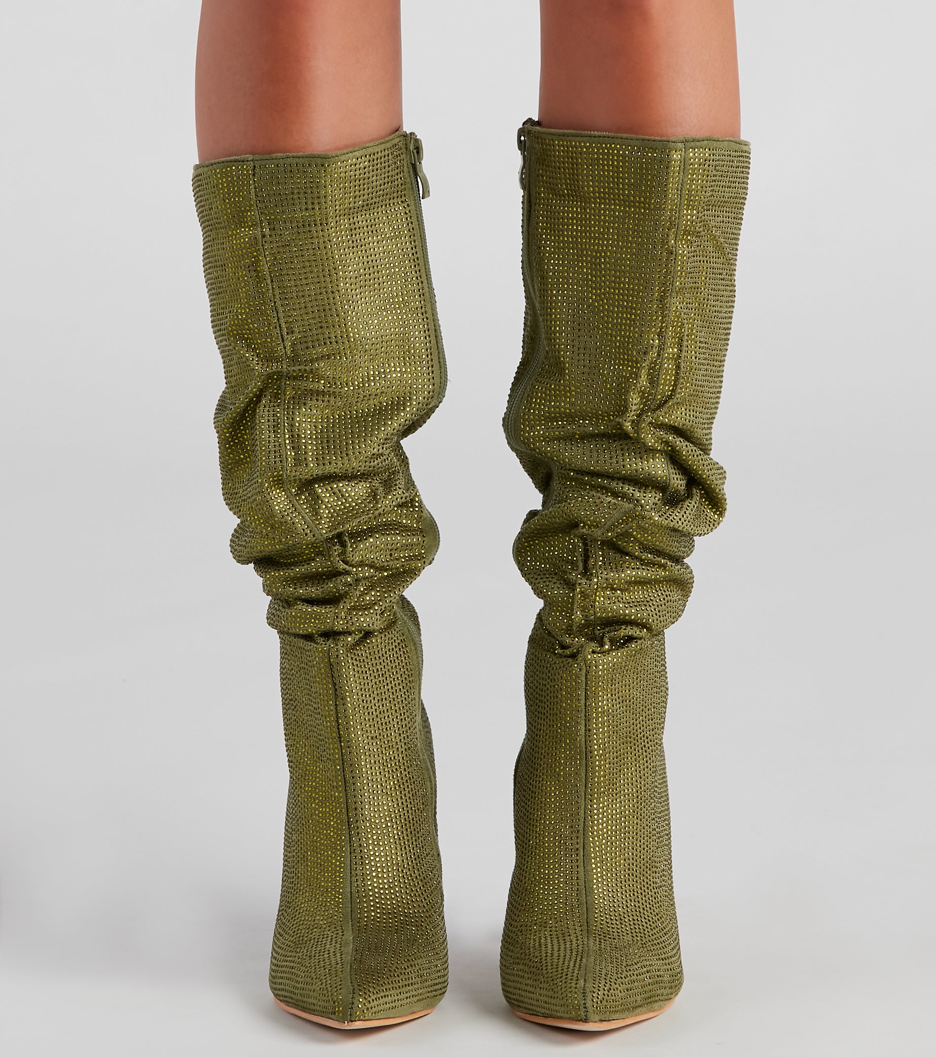 Shimmer Slouch Stiletto Boots - Image 2