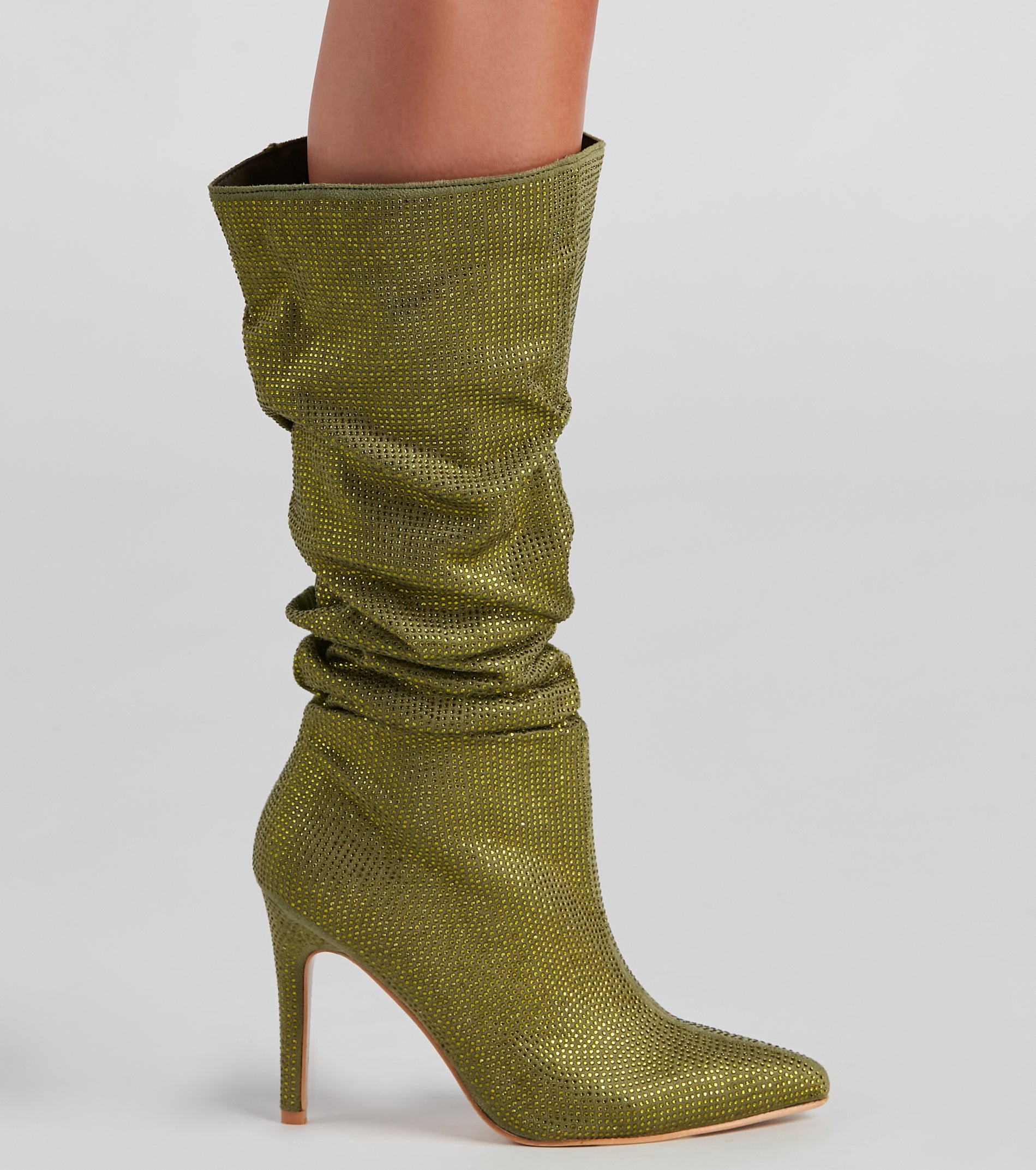Shimmer Slouch Stiletto Boots - Image 3