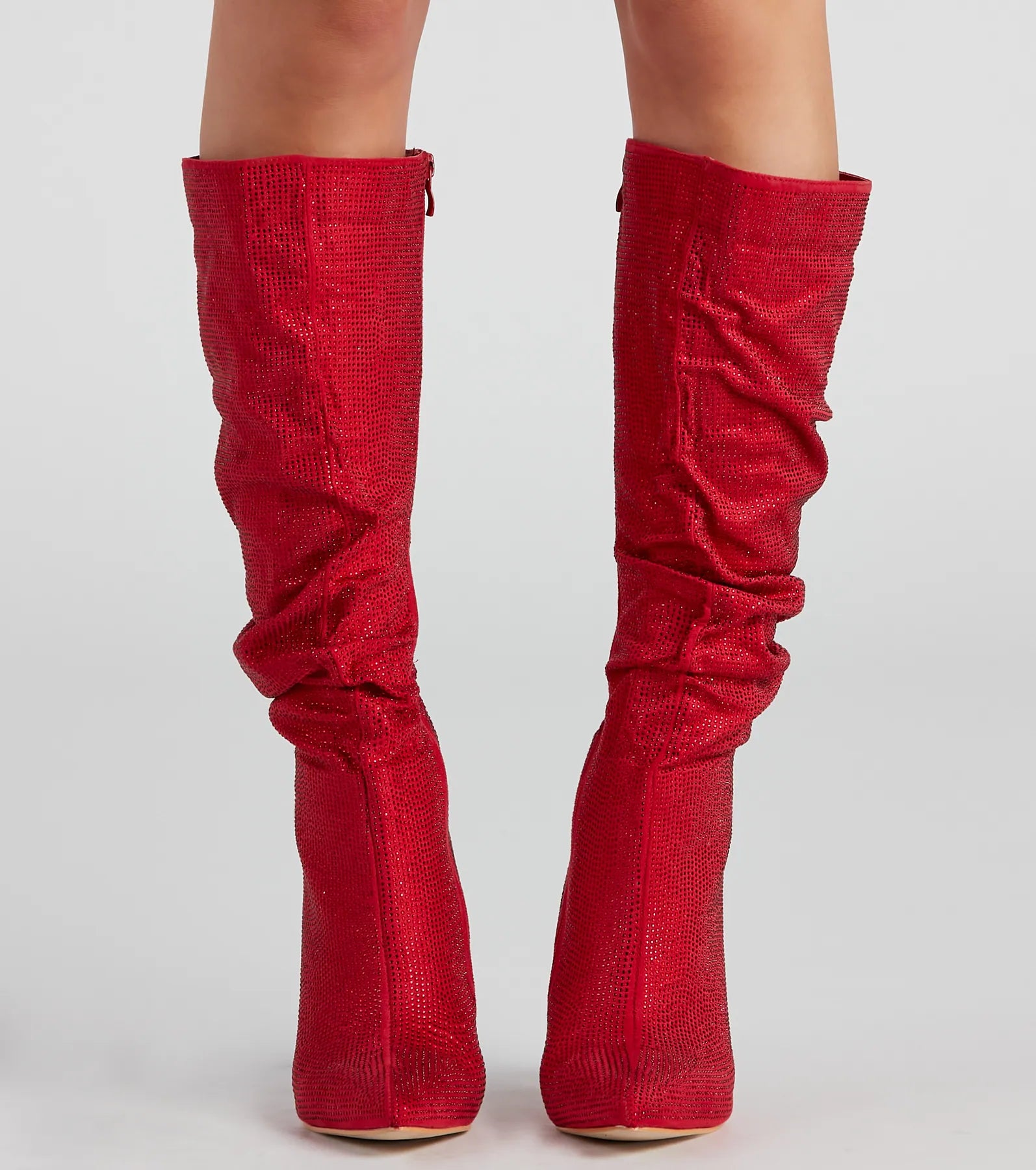 Shine Slouch Stiletto Boots - Image 2