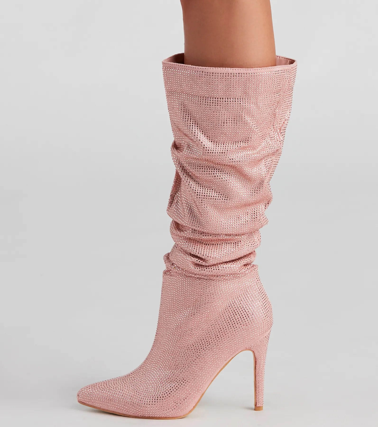 Shine Slouch Stiletto Boots - Image 7