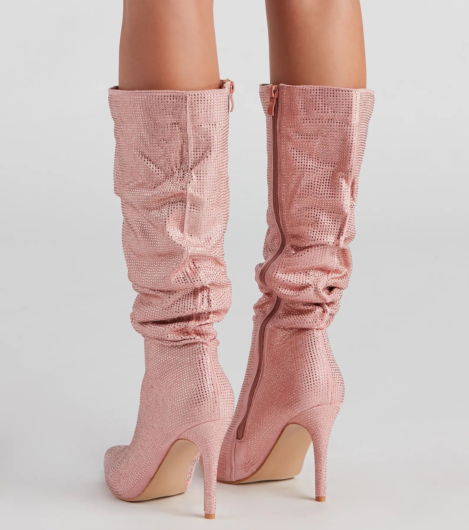 Shine Slouch Stiletto Boots - Image 8