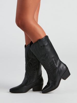 Western Roots Faux Leather Cowboy Boots