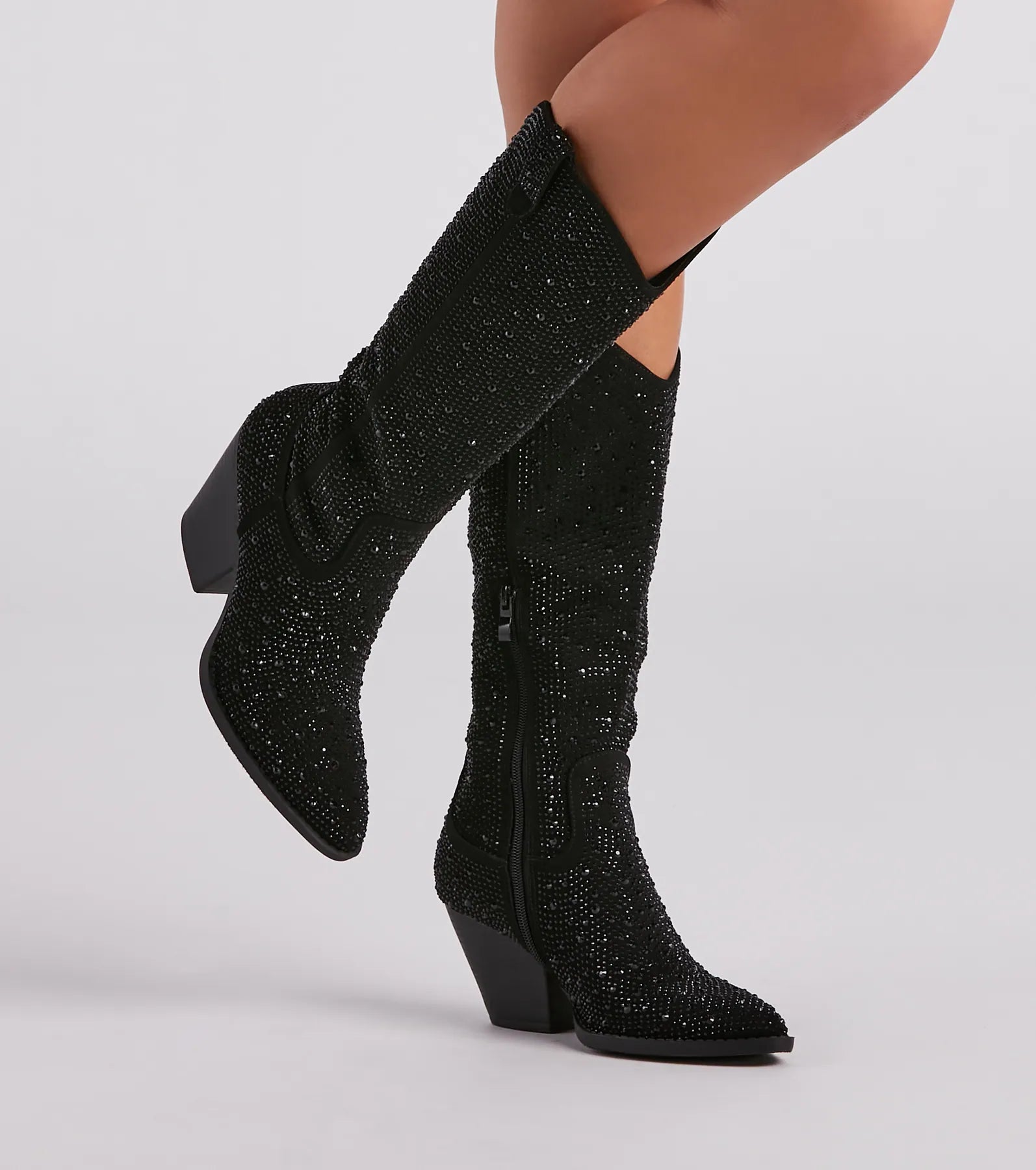 Country Diva Rhinestone Cowboy Boots - Image 5