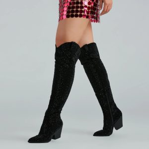 Kick Up The Glam Rhinestone Cowboy Boots