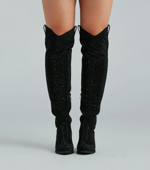 Kick Up The Glam Rhinestone Cowboy Boots - Image 2