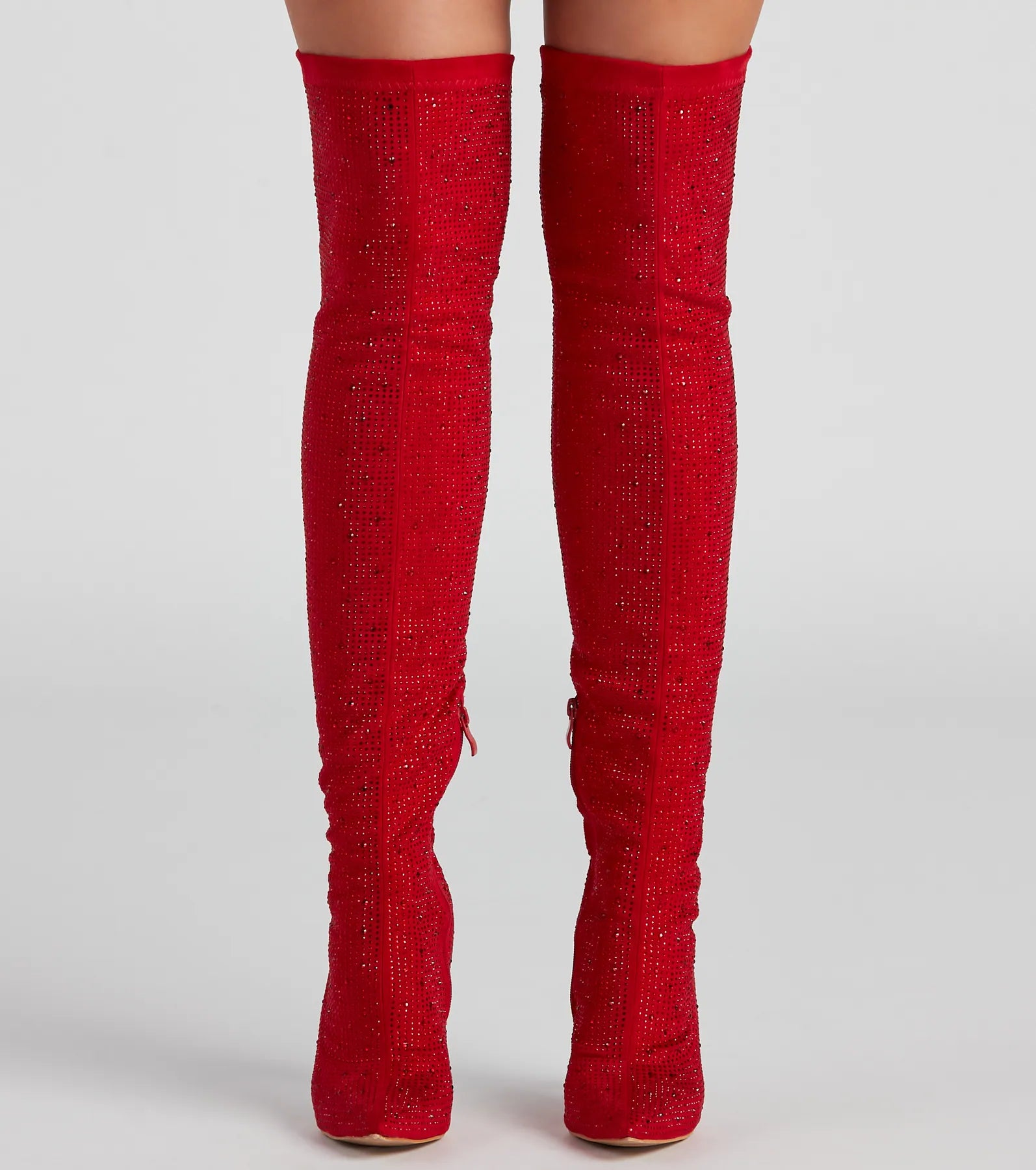Sultry Voltage Rhinestone Over-The-Knee Boots - Image 6