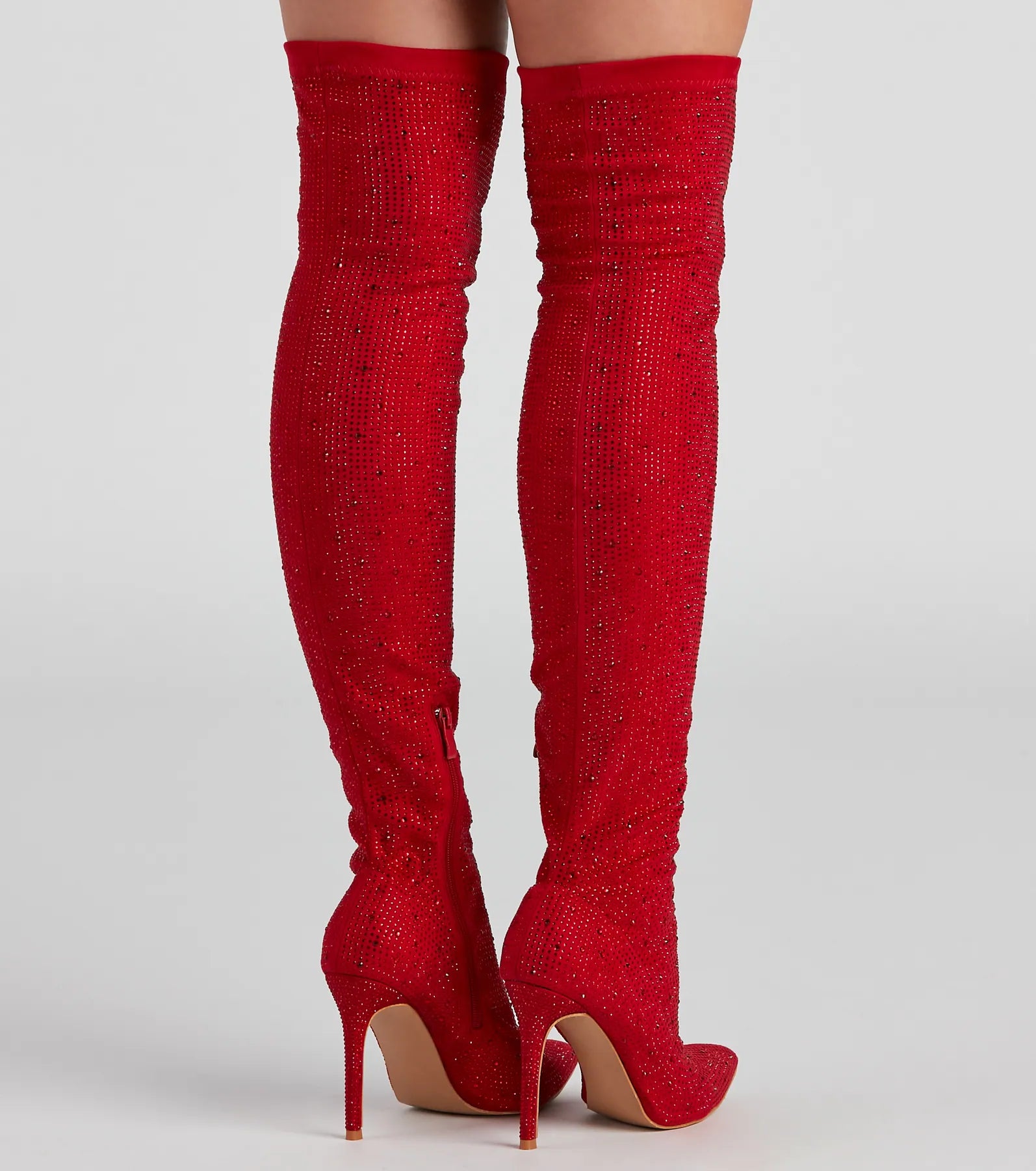 Sultry Voltage Rhinestone Over-The-Knee Boots - Image 8