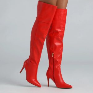 Dare To Be Bold Faux Leather Over-The-Knee Boots