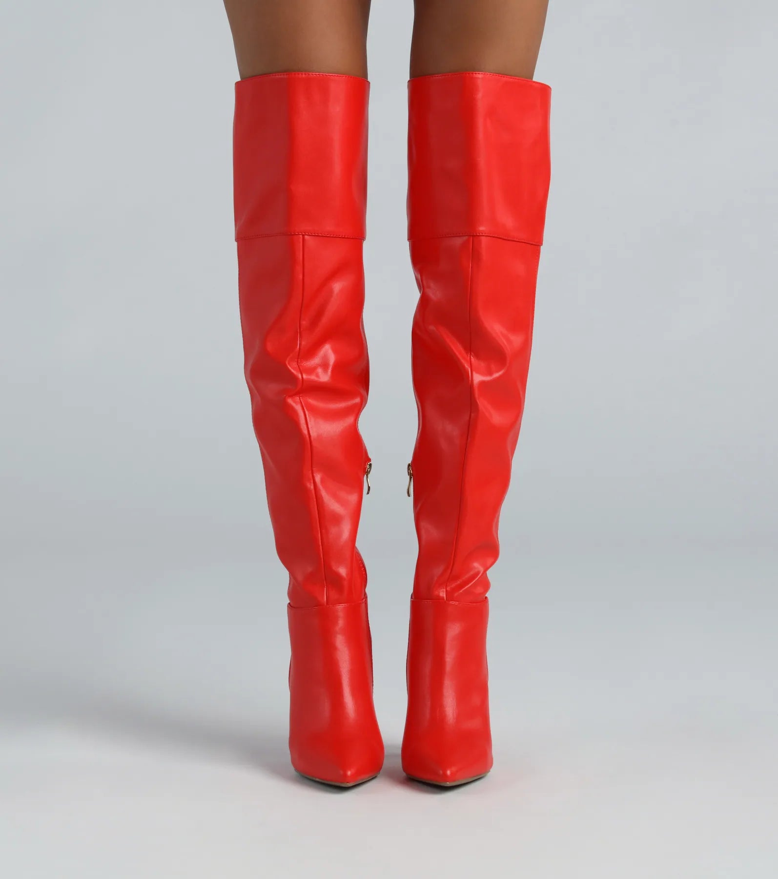 Dare To Be Bold Faux Leather Over-The-Knee Boots - Image 2