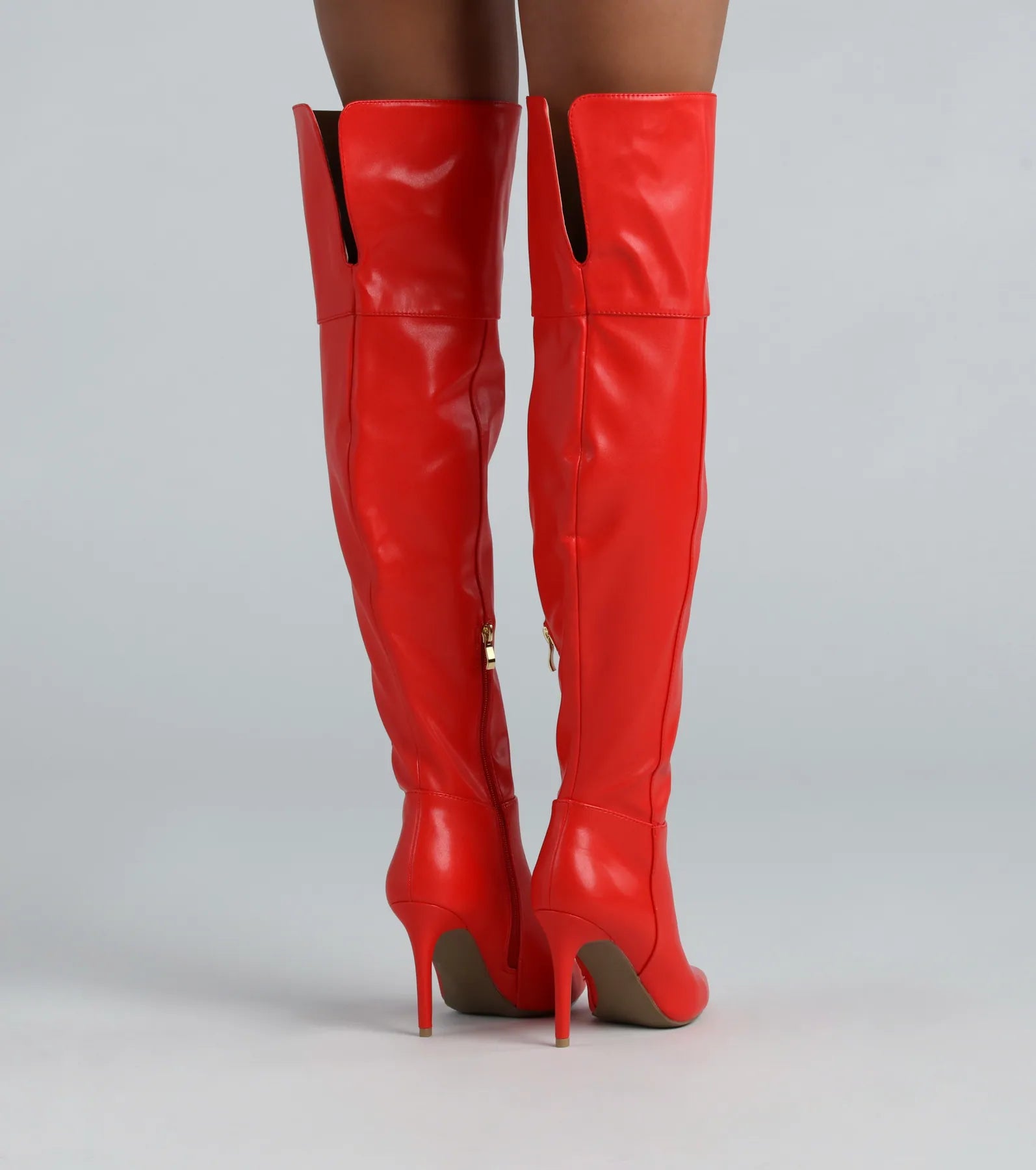 Dare To Be Bold Faux Leather Over-The-Knee Boots - Image 4