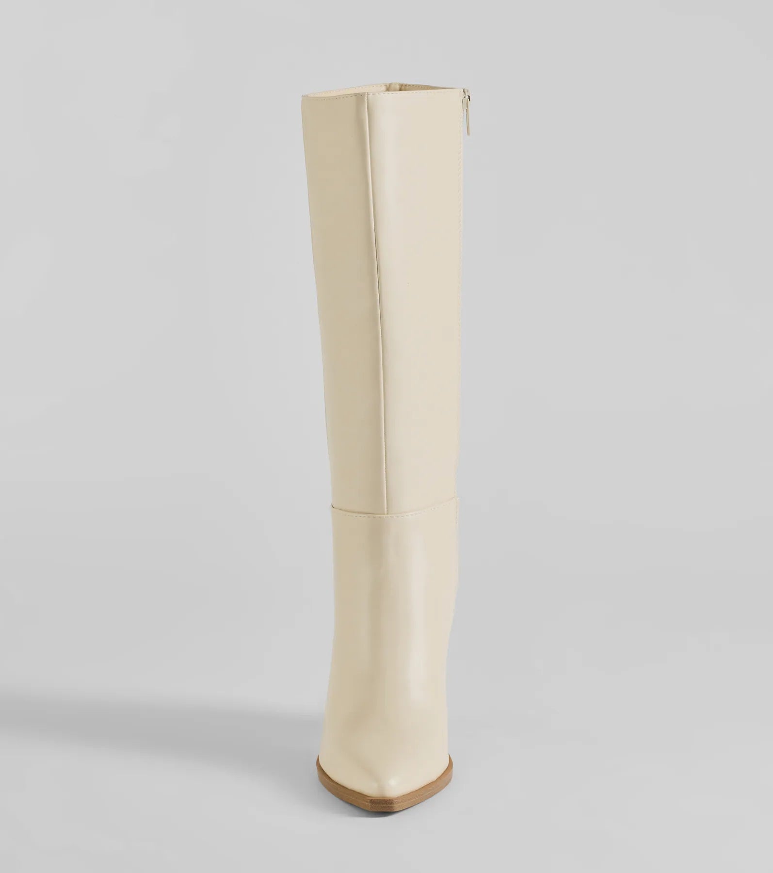 High Fashion Under-The-Knee Faux Leather Boots - Image 3