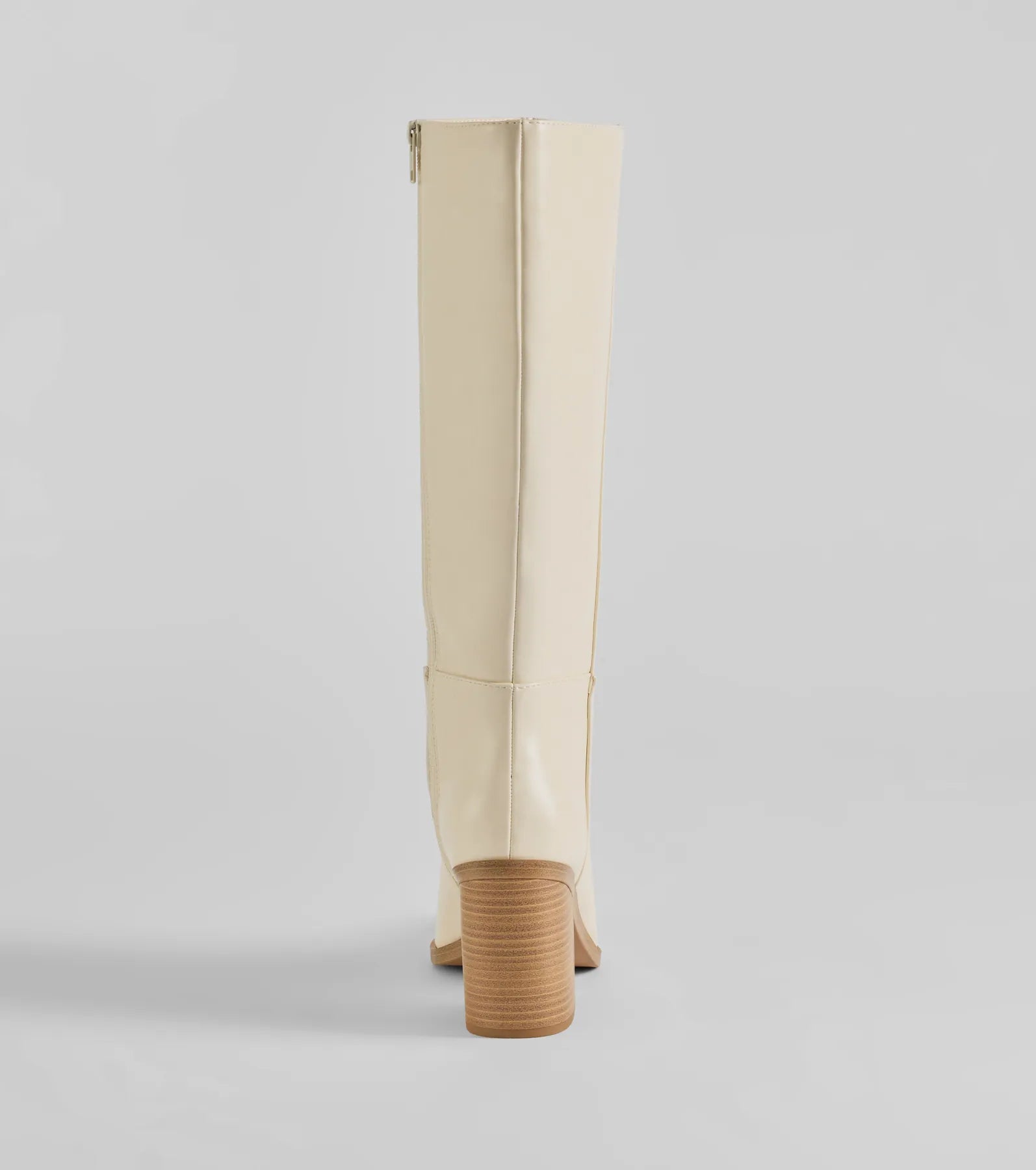 High Fashion Under-The-Knee Faux Leather Boots - Image 4