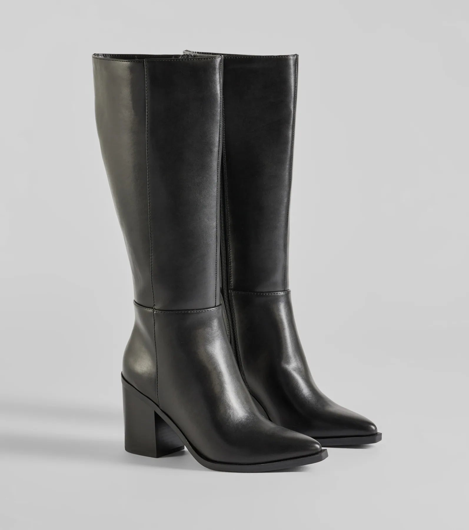 High Fashion Under-The-Knee Faux Leather Boots - Image 5