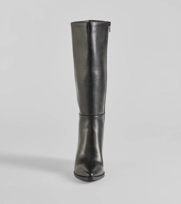 High Fashion Under-The-Knee Faux Leather Boots - Image 7
