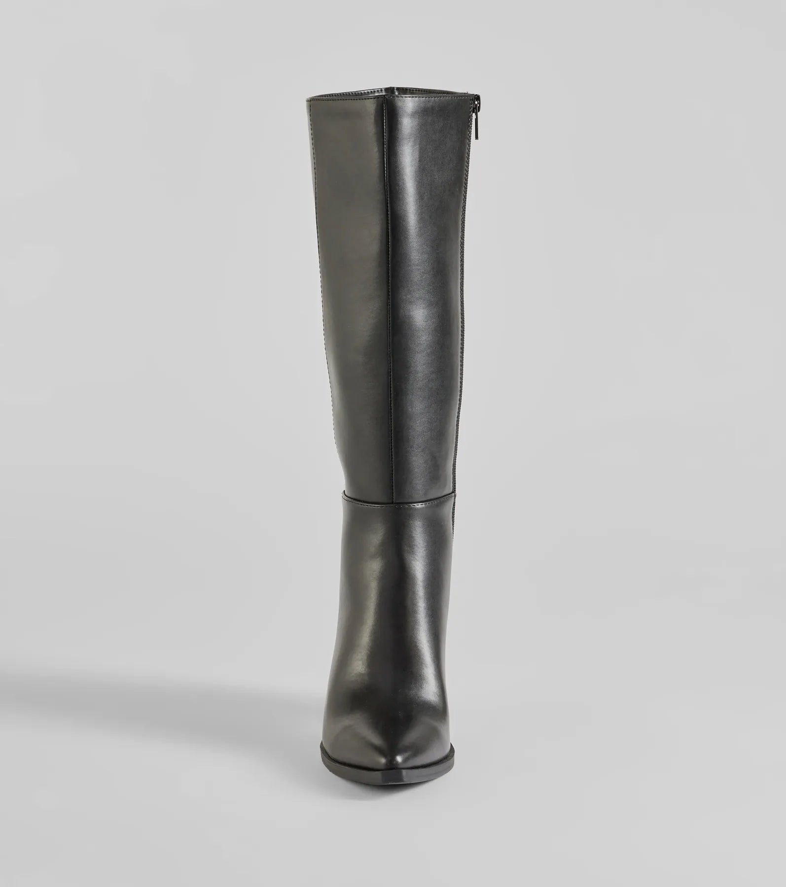 High Fashion Under-The-Knee Faux Leather Boots - Image 7