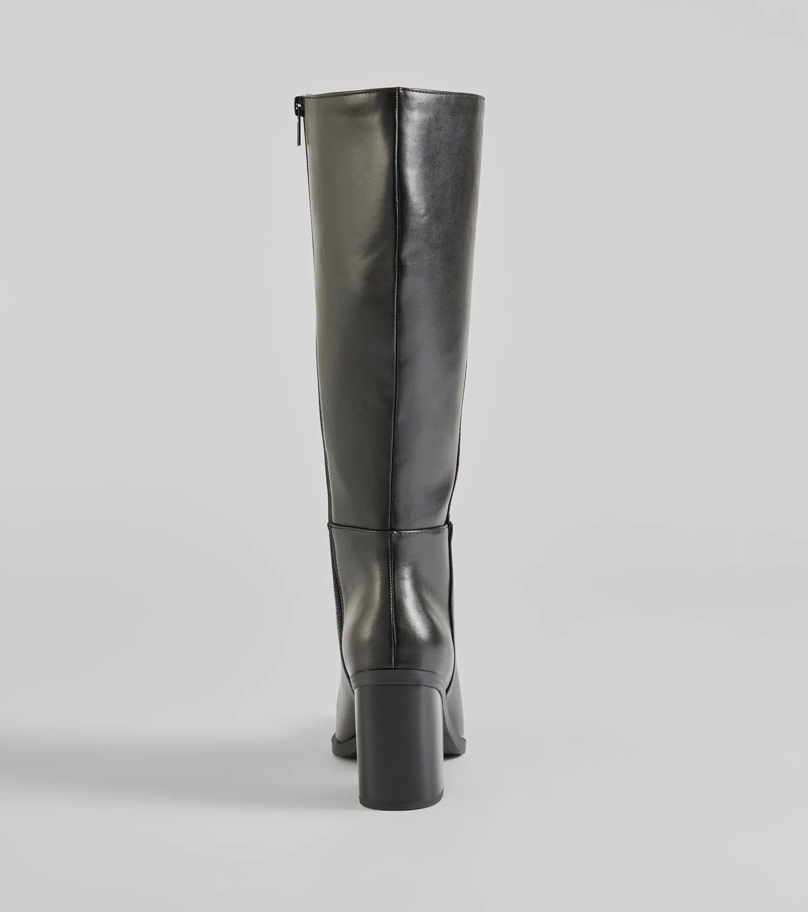 High Fashion Under-The-Knee Faux Leather Boots - Image 8