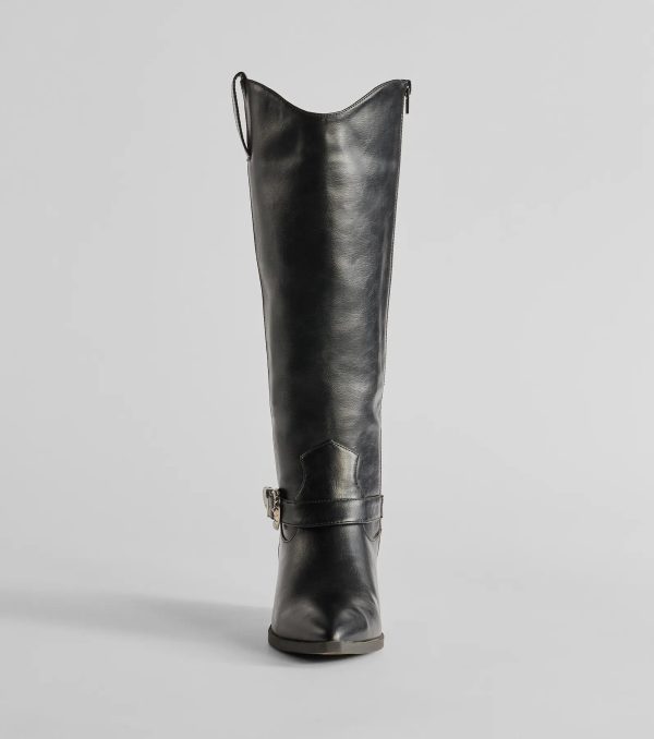 Desert Sun Western Buckle Under-The-Knee Boots - Image 7