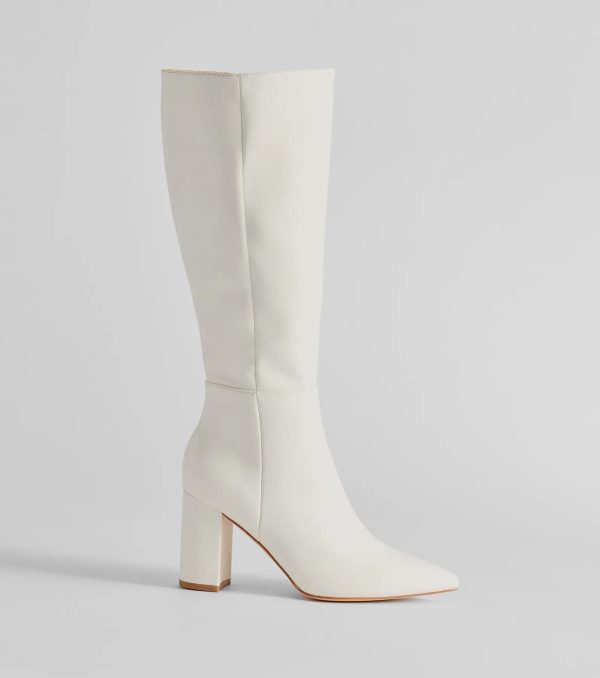 Style Statement Under-The-Knee Faux Leather Boots - Image 2