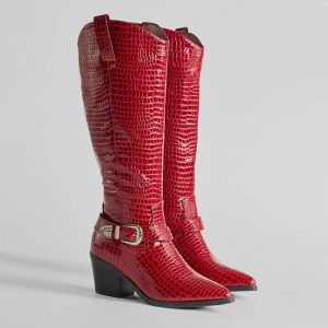 Desert Sun Western Buckle Under-The-Knee Boots