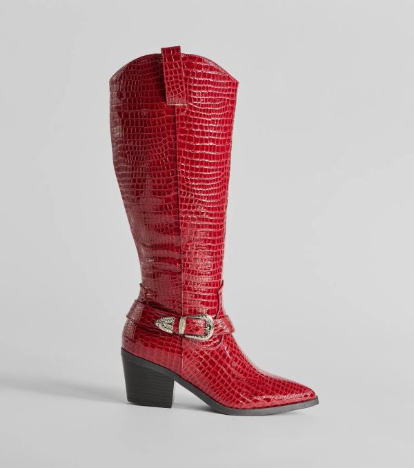 Desert Sun Western Buckle Under-The-Knee Boots - Image 2
