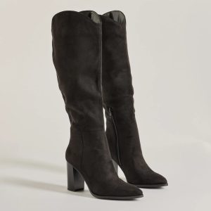 Chic Statement Faux Suede Knee-High Boots