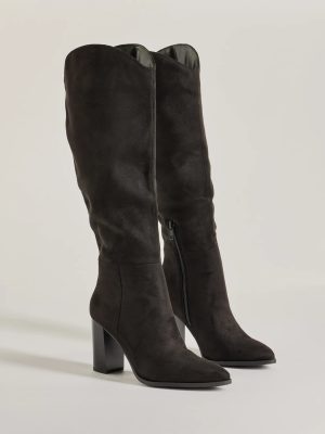 Chic Statement Faux Suede Knee-High Boots