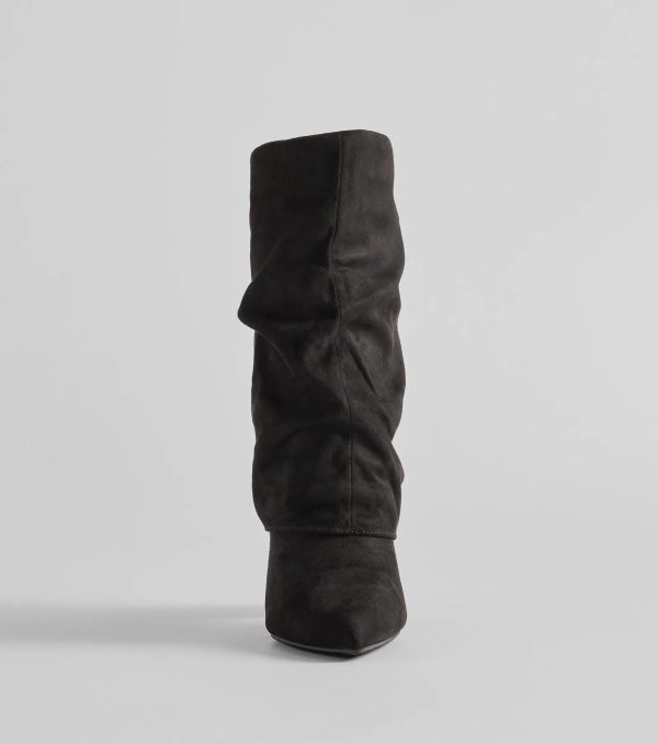 Fab Faux Suede Fold-Over Mid-Calf Boots - Image 3