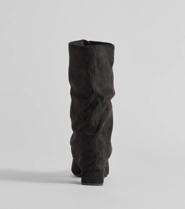 Fab Faux Suede Fold-Over Mid-Calf Boots - Image 4