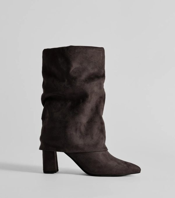 Fab Faux Suede Fold-Over Mid-Calf Boots - Image 7
