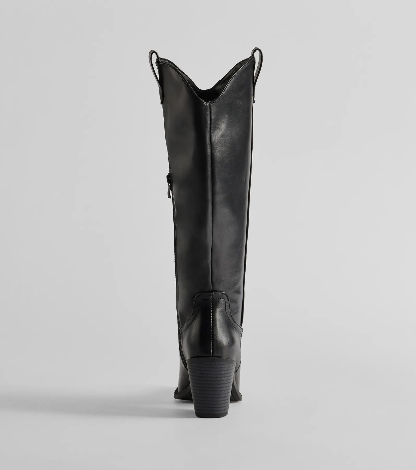Western Sleek Knee-High Block Heel Boots - Image 4