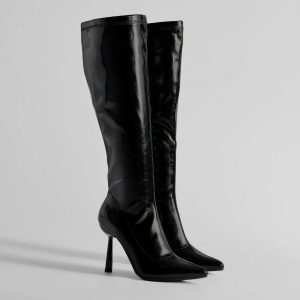 Major Strut Faux Leather Knee-High Stiletto Boots