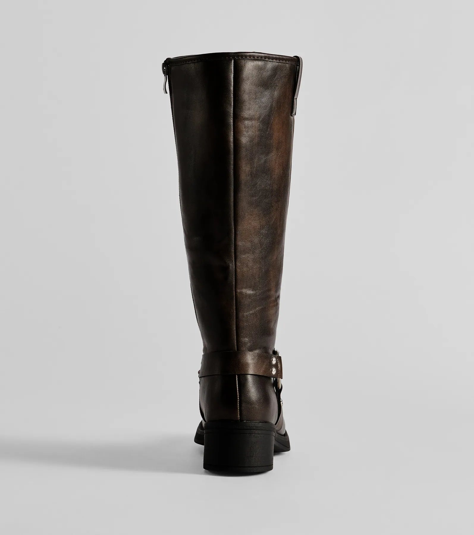 Edgy Look Under-The-Knee Moto Boots - Image 4