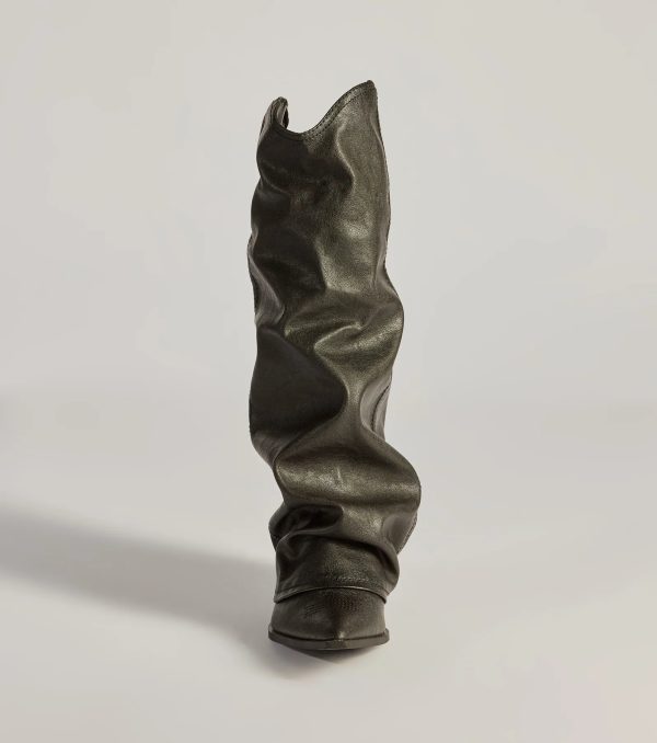 So The Drama Distressed Faux Leather Under-The-Knee Boots - Image 3