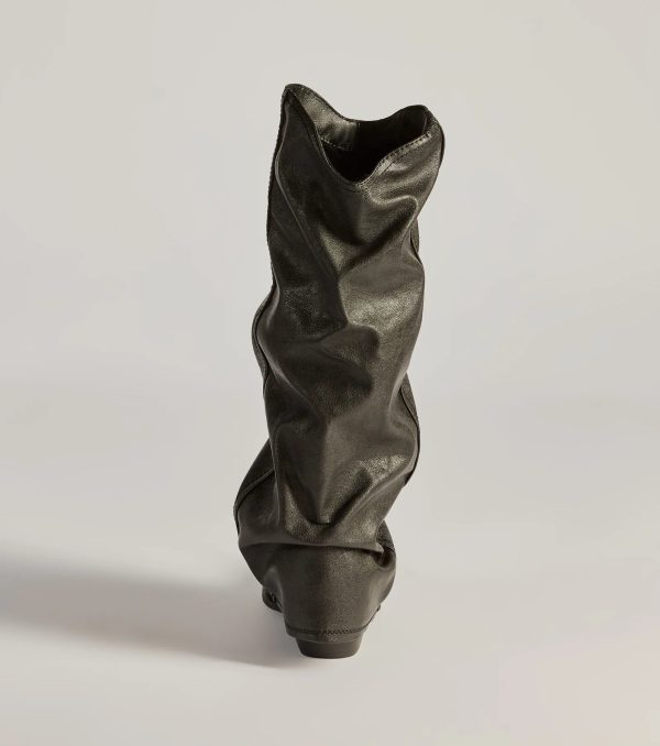 So The Drama Distressed Faux Leather Under-The-Knee Boots - Image 4