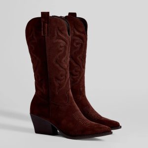 Country Threads Western Microsuede Cowboy Boots