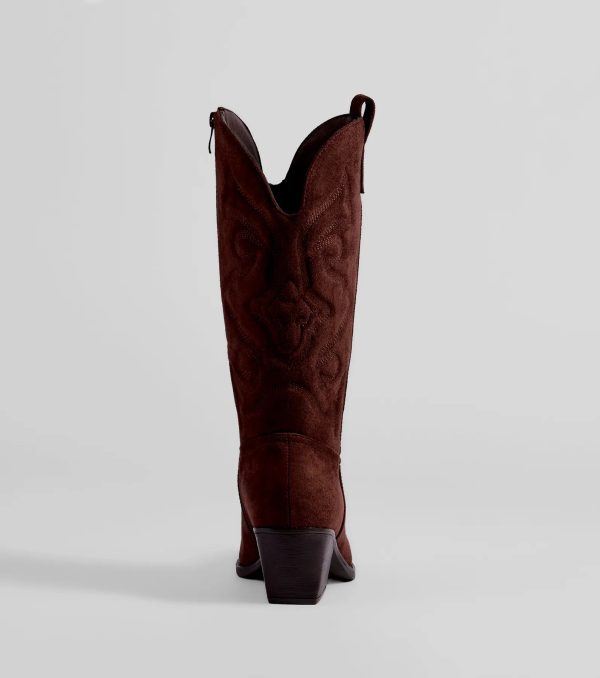 Country Threads Western Microsuede Cowboy Boots - Image 5