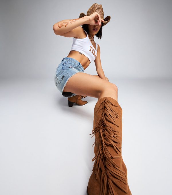 Fringe Worthy Cowboy Knee High Boots - Image 3