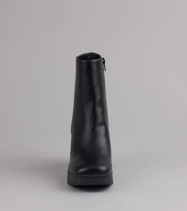 Tough Love Platform Block Heel Booties - Image 3