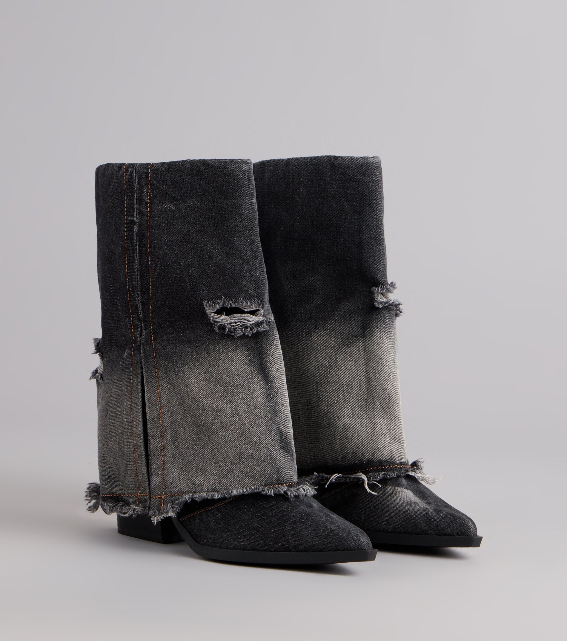 Fray All Day Denim Booties