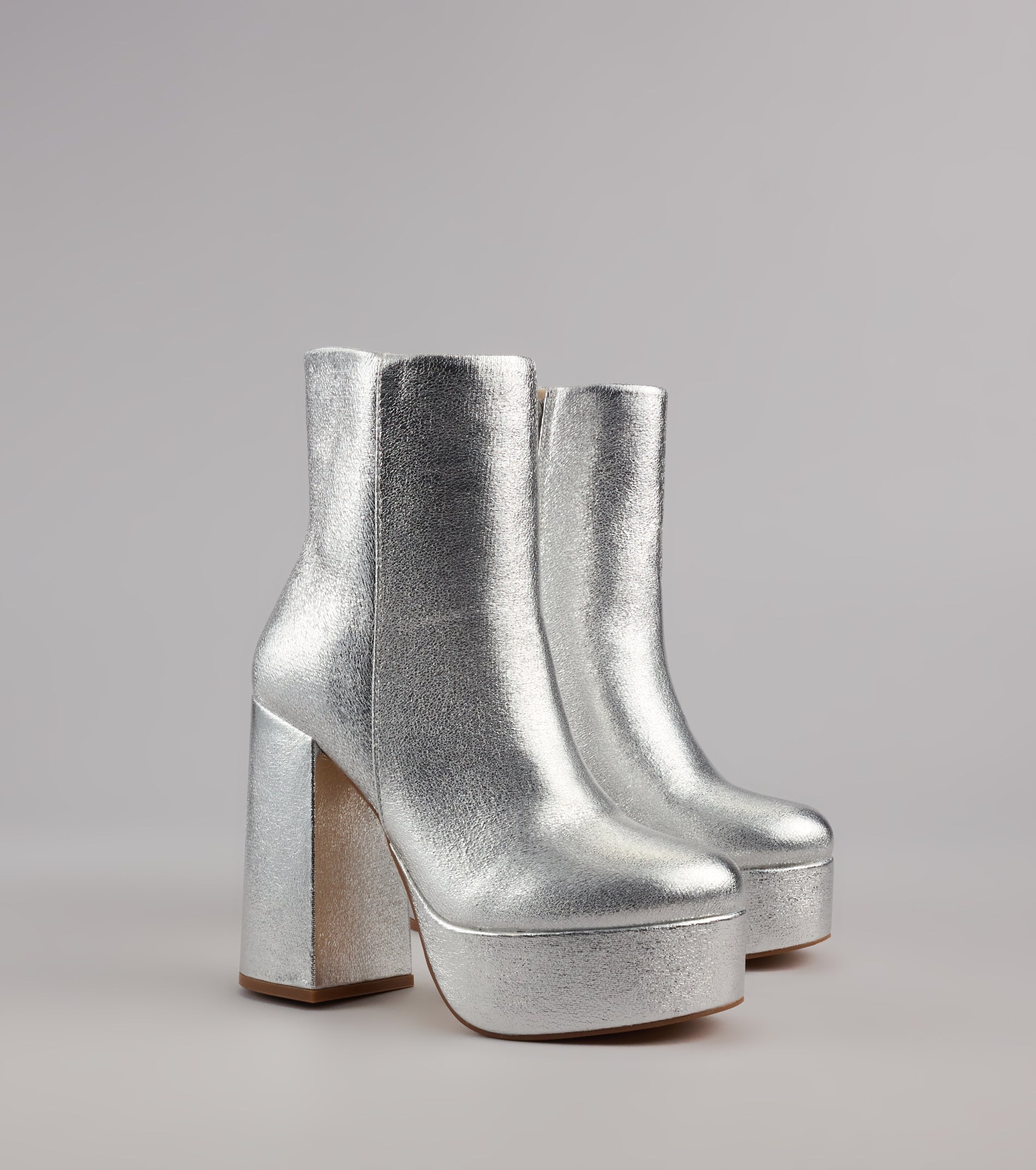 Disco Fever Metallic Platform Booties - Image 5