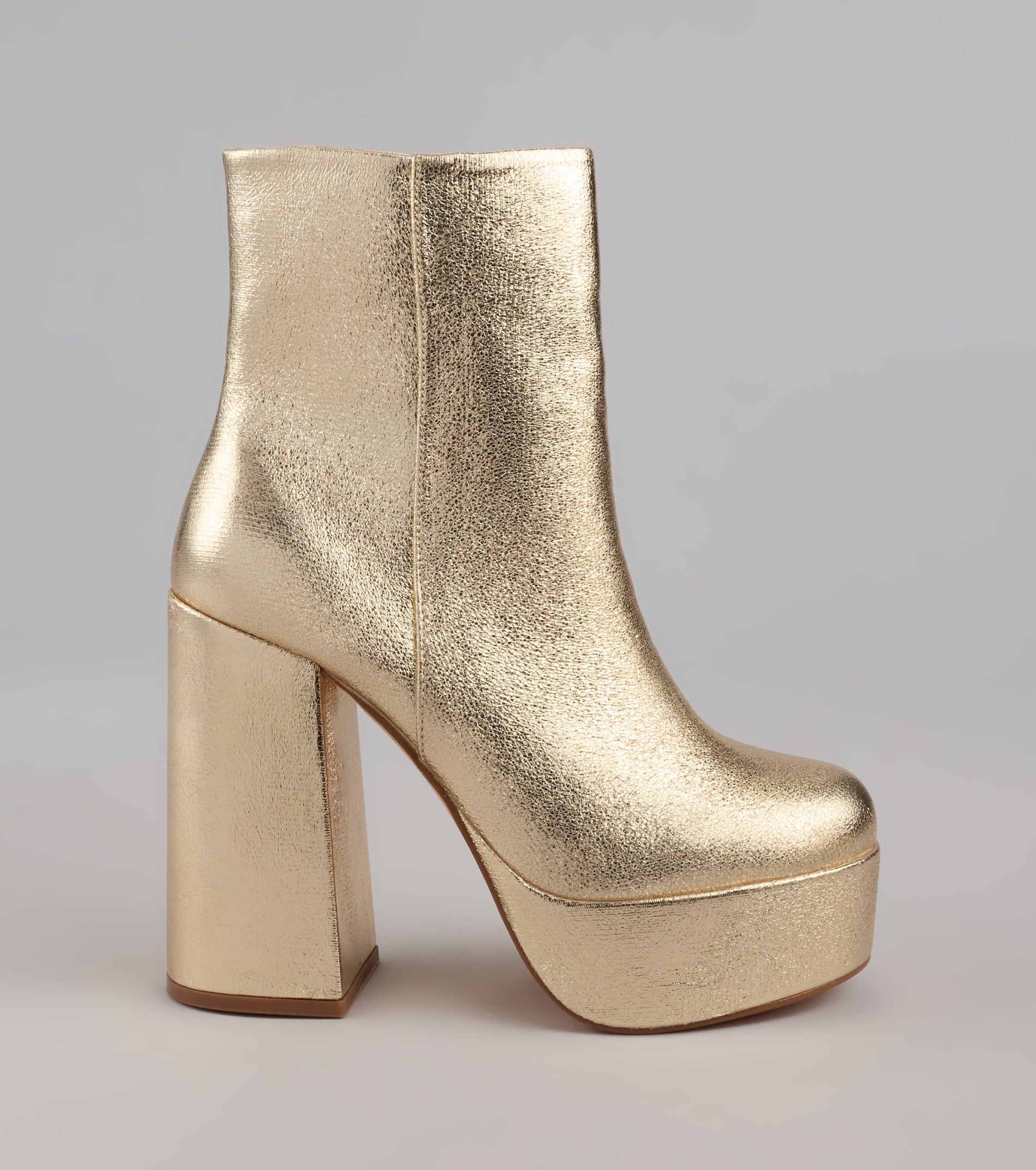 Disco Fever Metallic Platform Booties - Image 2