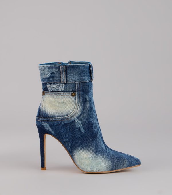 City Blues Denim Stiletto Booties - Image 6