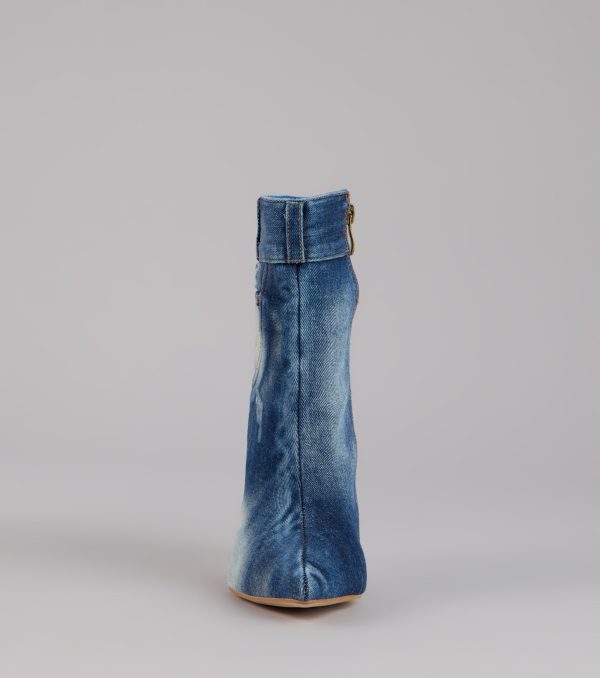 City Blues Denim Stiletto Booties - Image 7