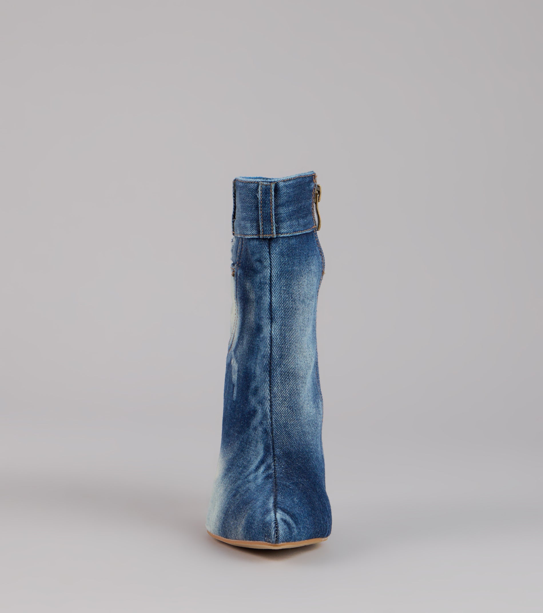 City Blues Denim Stiletto Booties - Image 7