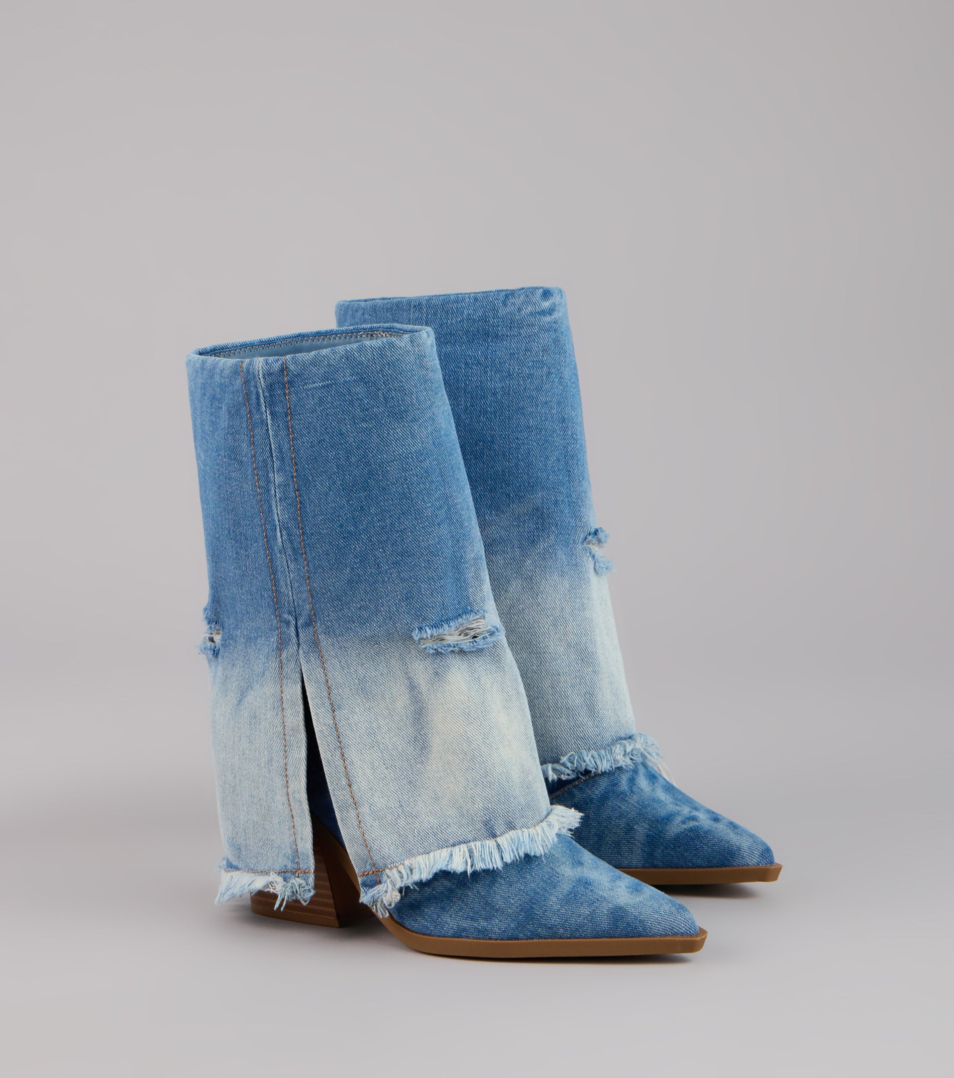 Fray All Day Denim Booties - Image 5