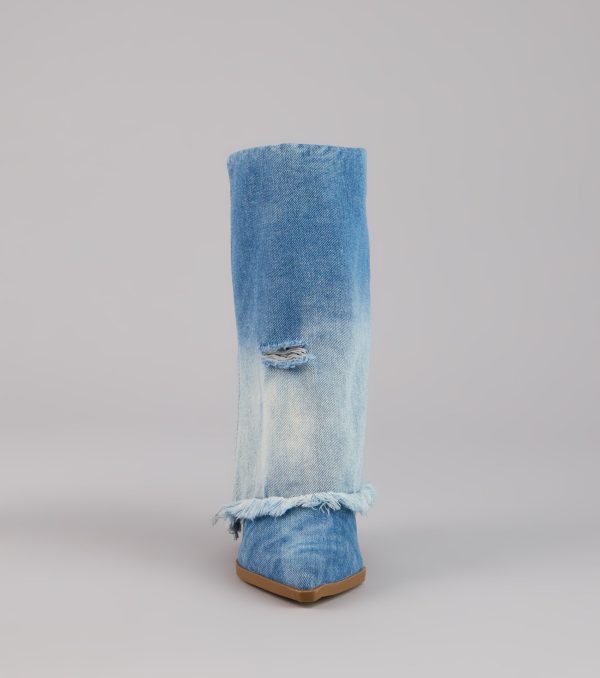 Fray All Day Denim Booties - Image 7