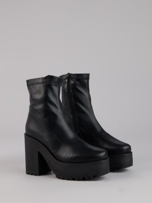 Power Stomp Platform Ankle Booties
