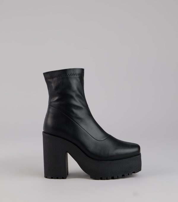 Power Stomp Platform Ankle Booties - Image 2